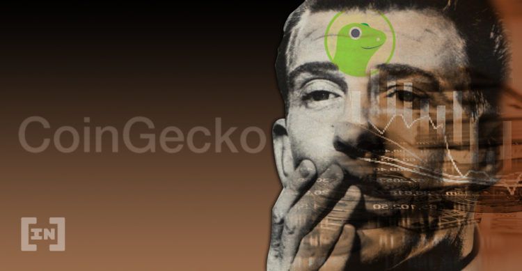 Mensch mit CoinGecko Logo auf der Stirn
