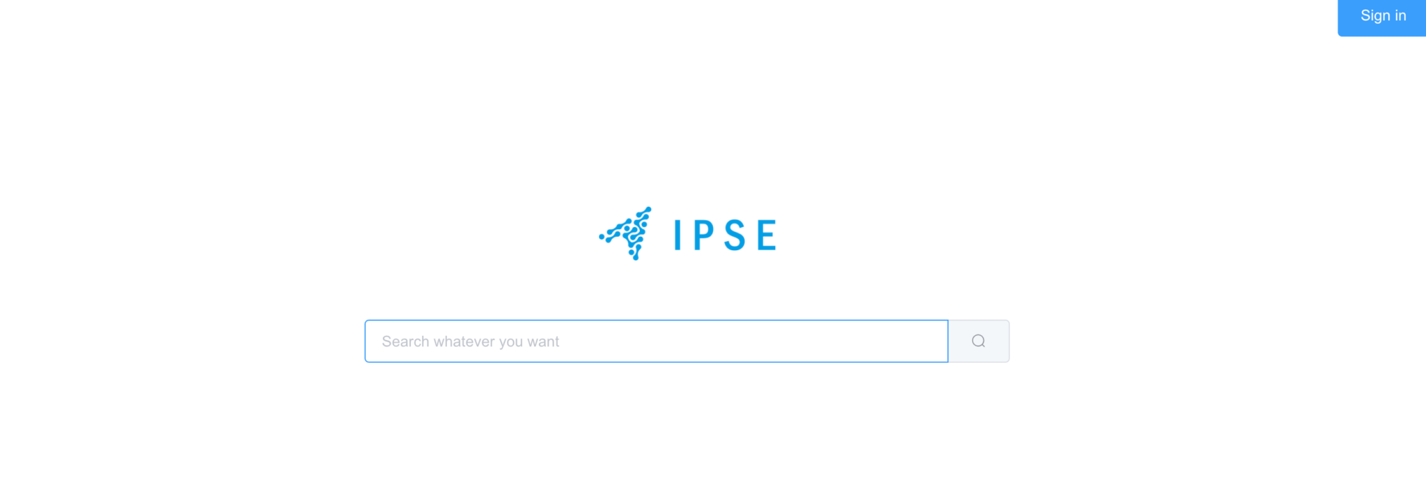 IPSE Startbildschirm