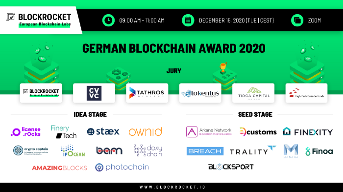 Blockrocket: German Blockchain Award 2020