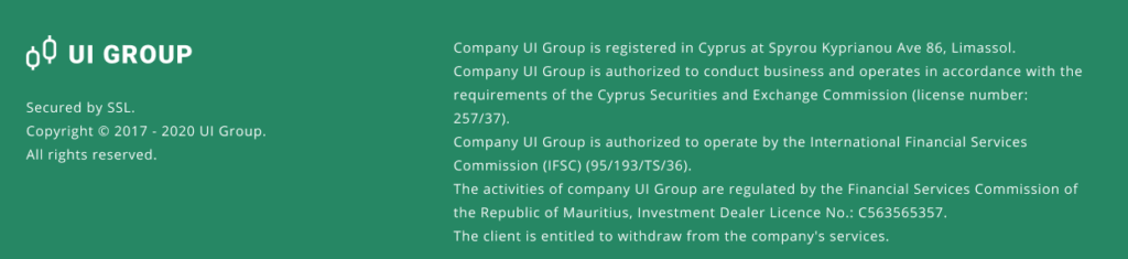 UI Group Scam Screenshot
