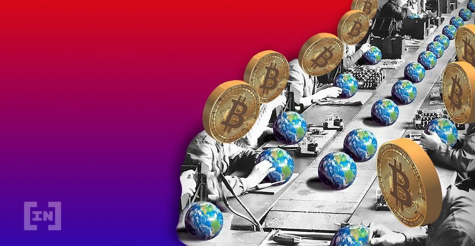 Bitcoin Münzen und Erde