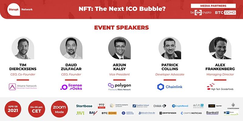 Disrupt Network Event – NFT: The next ICO bubble?