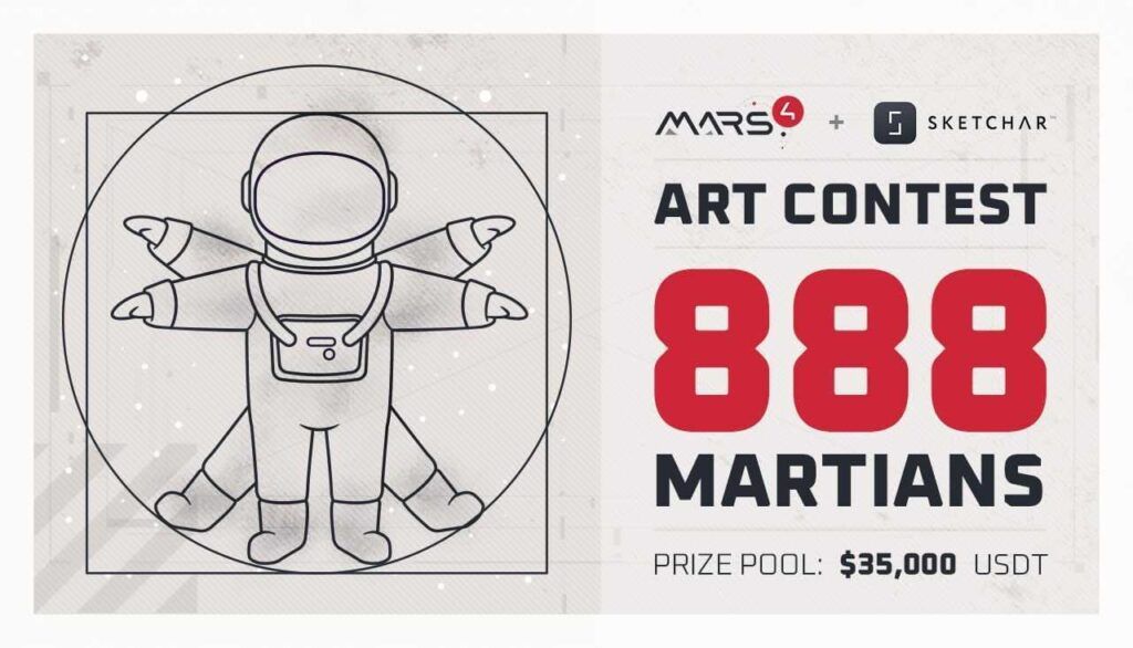 Mars4 und Sketchar starten den Martians888 NFT Art Contest