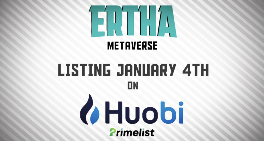 Ertha Listing auf Huobi - Quelle: Ertha