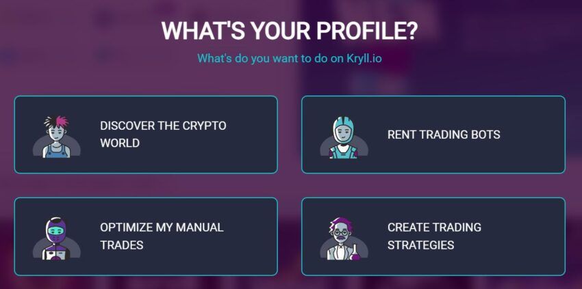 Krypto Optionen auf Kryll.io