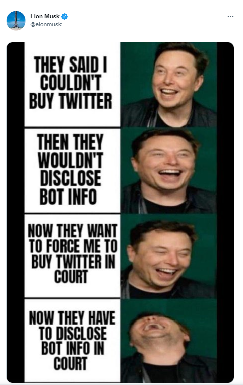 Elon Musk Meme Twitter-Klage