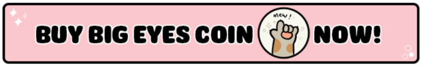 Ein pinker Knopf mit einer nach oben zeigenden Katzenpfote. Eine Button Grafik von Big Eyes