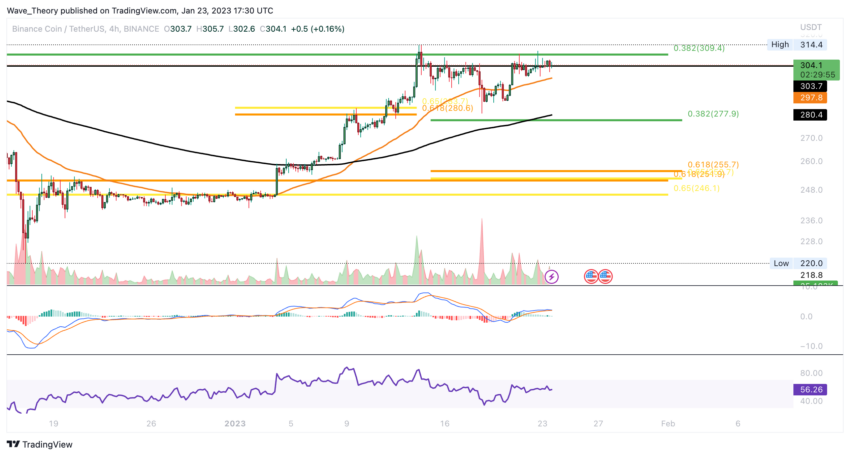 Binance Coin Preis Chart von Tradingview