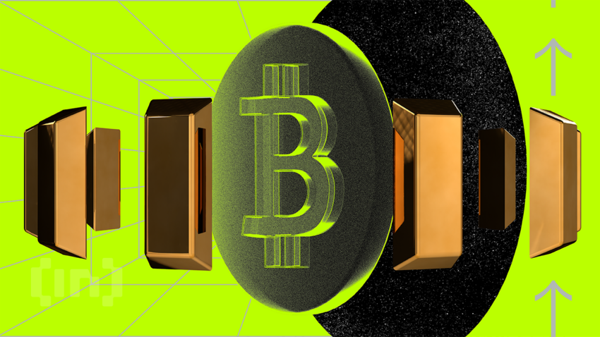 Bitcoin logo gelber Hintergrund