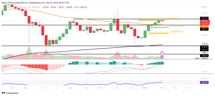 BNB Preis Chart von Tradingview