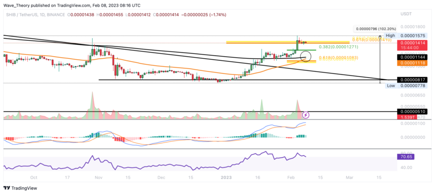 Shiba Inu Preis Chart von Tradingview