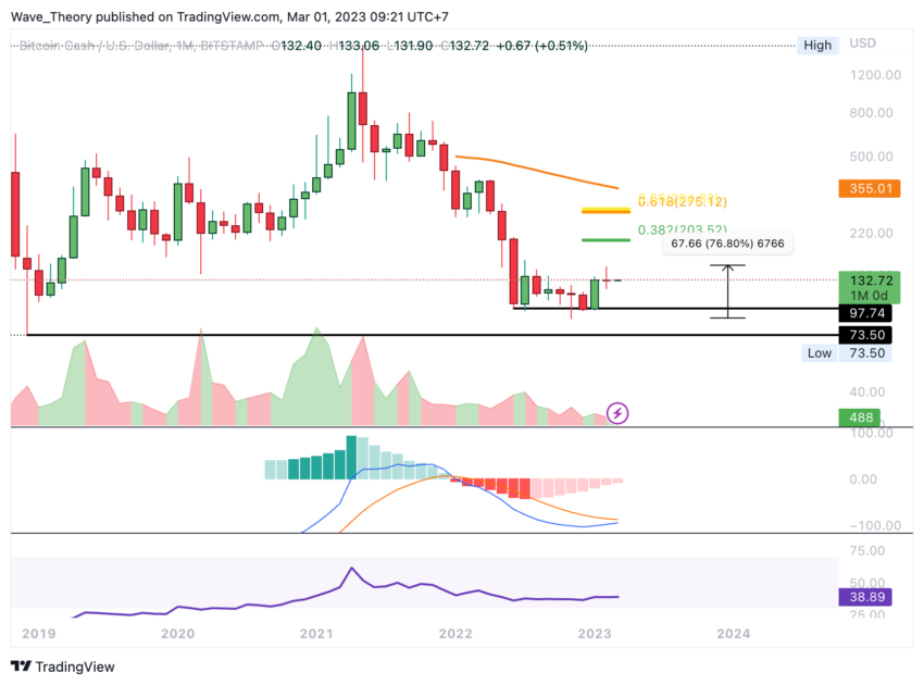 BCH Preis Chart von Tradingview