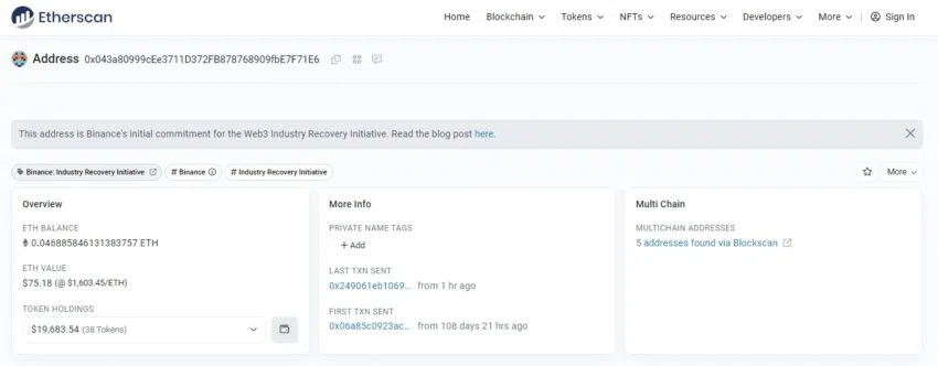 Industry Recovery Initiative Wallet
