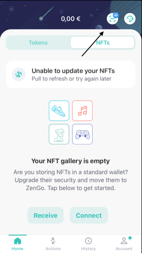 ZenGo Wallet App Interface