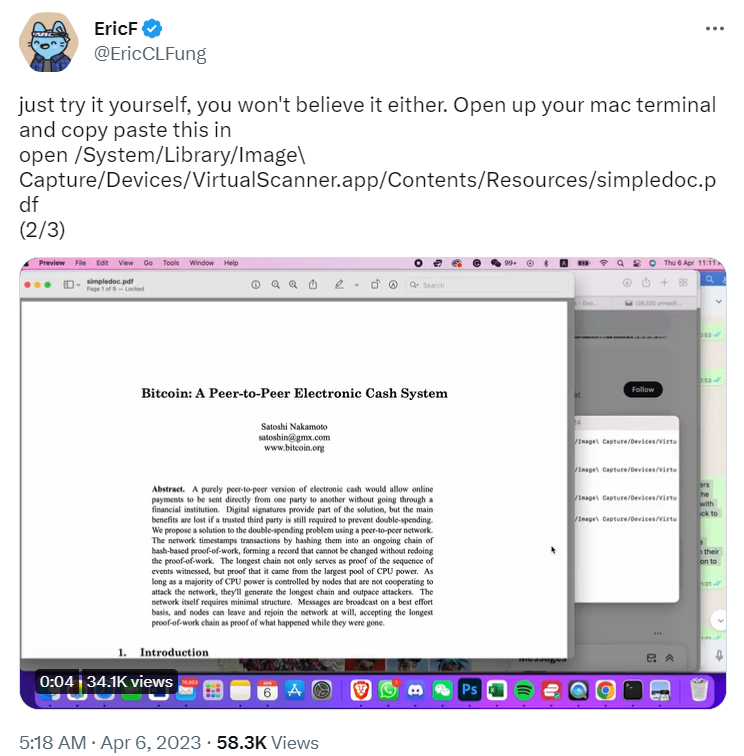 Bitcoin Whitepaper Apple