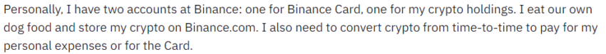 Binance CZ lebt bescheiden