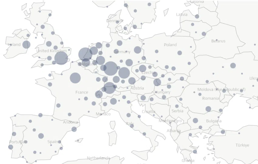 Verteilung der Bitcoin Nodes