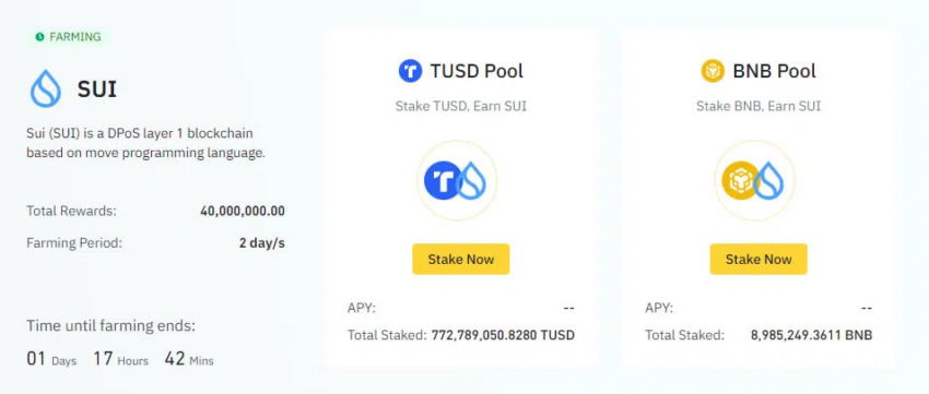 Farming Pool SUI