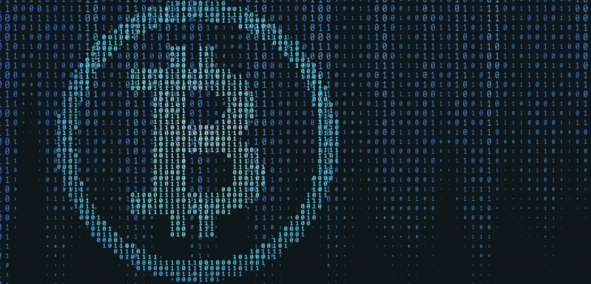 Bitcoin Logo auf Blau
