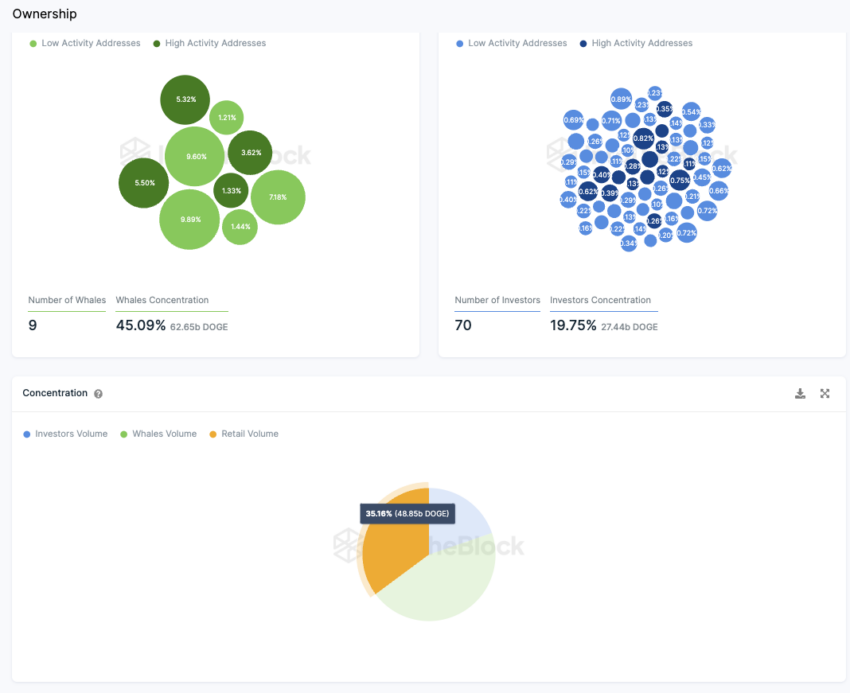 Dogecoin IntoTheBlock On-Chain Analyse