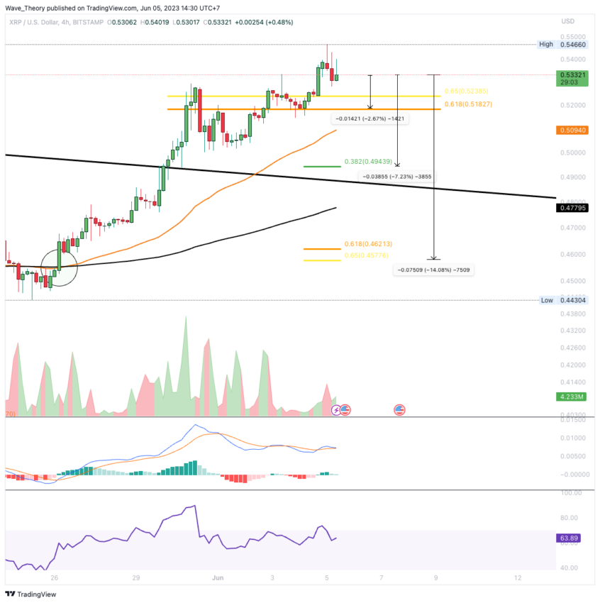 XRP/USD Chart Analyse BeInCrypto