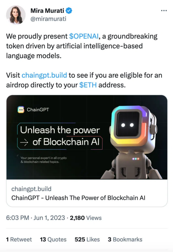 AI-Krypto-Scam Tweet