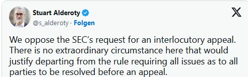 Stuart Alderoty Tweet Ripple
